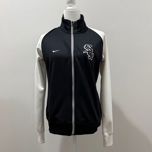 Nike Women's Black and White Track Jacket